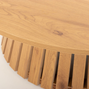 Ambrose Round Coffee Table KD, Wild Oak