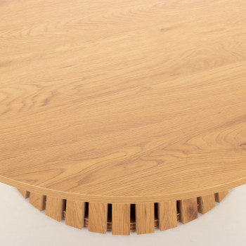 Ambrose Round Coffee Table KD, Wild Oak