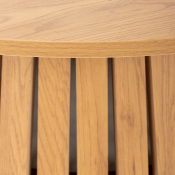 Ambrose Round Coffee Table KD, Wild Oak