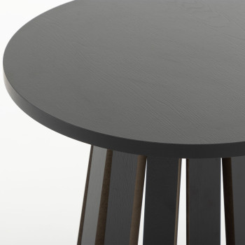 Ambrose Round Side Table KD, Black