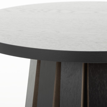 Ambrose Round Side Table KD, Black
