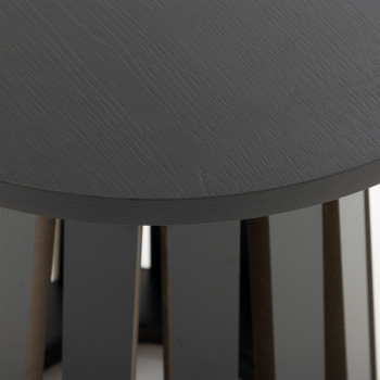 Ambrose Round Side Table KD, Black