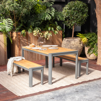Antigua Outdoor 3 Piece Dining Set - W150, Charcoal