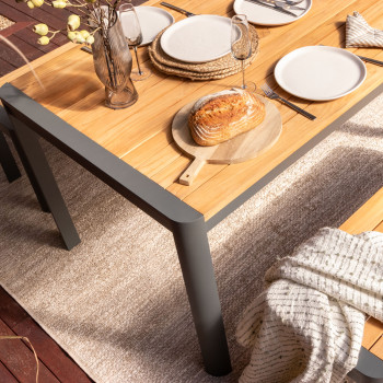 Antigua Outdoor 3 Piece Dining Set - W150, Charcoal