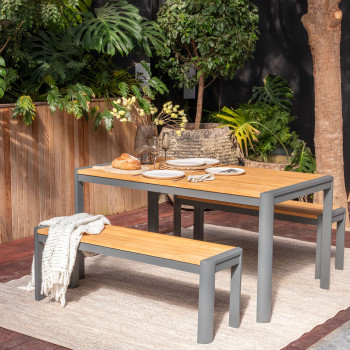 Antigua Outdoor 3 Piece Dining Set - W150, Charcoal