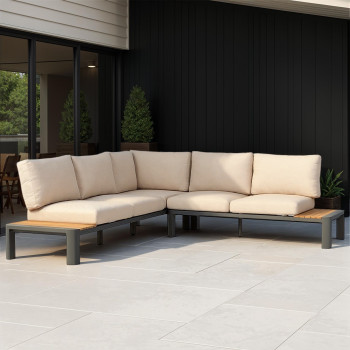 Antigua Outdoor Corner Suite, Charcoal