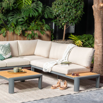 Antigua Outdoor Corner Suite, Charcoal