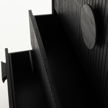 Anya 4 Drawer Tallboy, Black