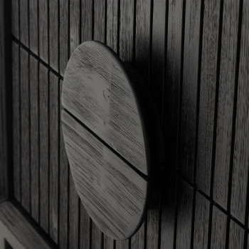 Anya 2 Drawer Bedside, Black