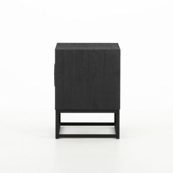 Anya 2 Drawer Bedside, Black