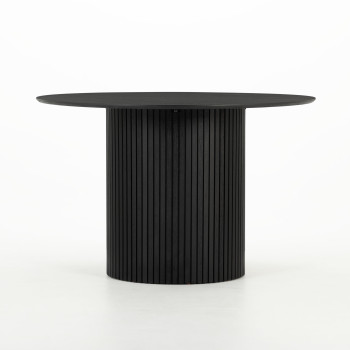 Anya Round Dining Table - W120, Black