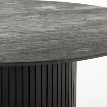 Anya Round Dining Table - W120, Black