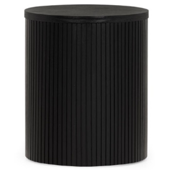 Anya Round Side Table, Black