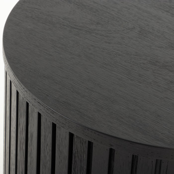 Anya Round Side Table, Black