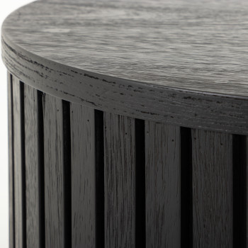 Anya Round Side Table, Black