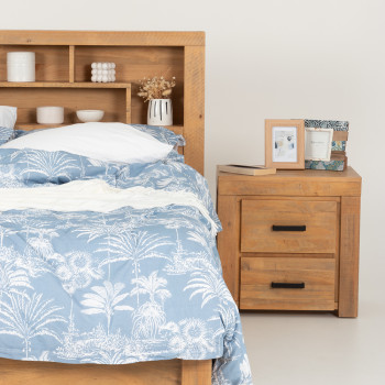 Sutton 2 Drawer Bedside, Light