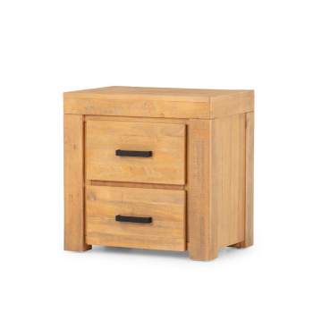 Sutton 2 Drawer Bedside, Light