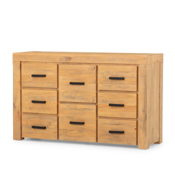 Sutton 8 Drawer Lowboy, Light
