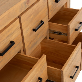 Sutton 8 Drawer Lowboy, Light