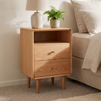 Nordic 2 Drawer Bedside
