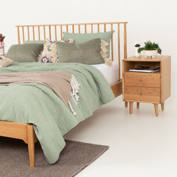 Nordic 2 Drawer Bedside