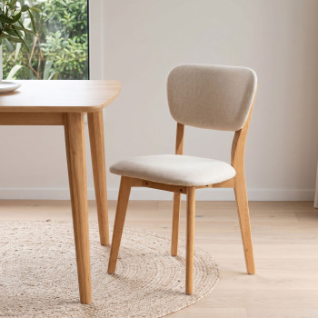 Nordic Dining Chair with Fabric Seat