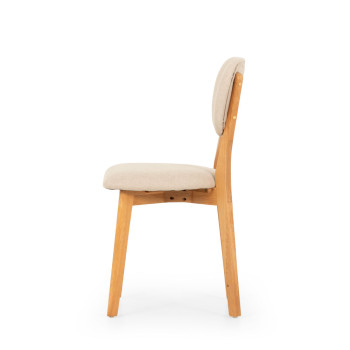 Nordic Dining Chair with Fabric Seat