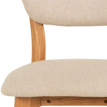 Nordic Dining Chair with Fabric Seat