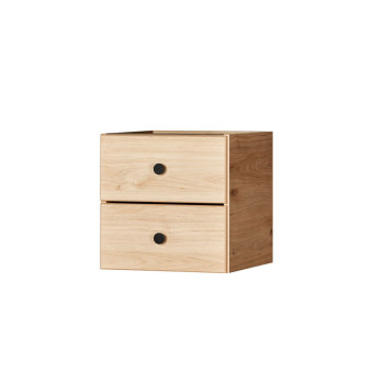 Cubx 2 Draw Box Insert, Oak