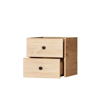 Cubx 2 Draw Box Insert, Oak