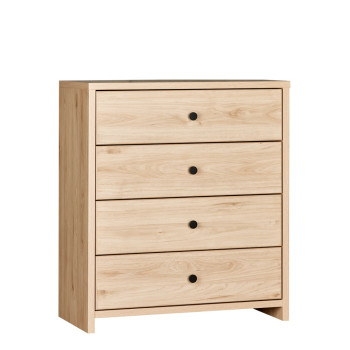 Cubx 4 Draw Cabinet Low, Oak