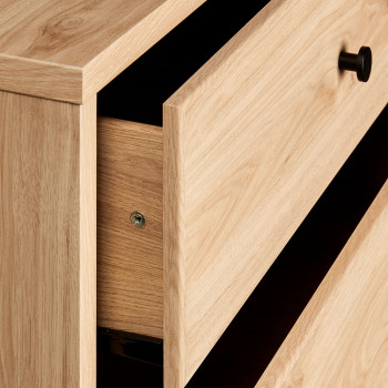 Cubx 4 Draw Cabinet Low, Oak