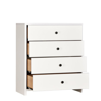 Cubx 4 Draw Cabinet Low, White