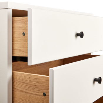 Cubx 4 Draw Cabinet Low, White