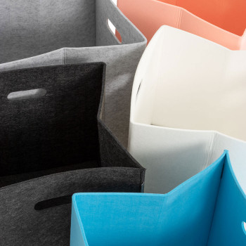 Cubx Felt Storage Box Insert, Grey