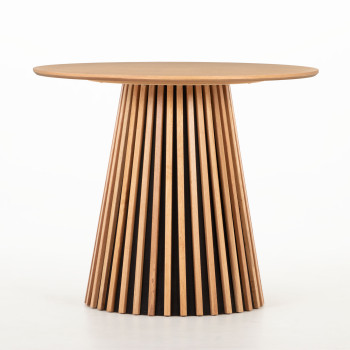 Sena Round Dining Table KD - W90, Natural