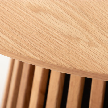 Sena Round Dining Table KD - W90, Natural