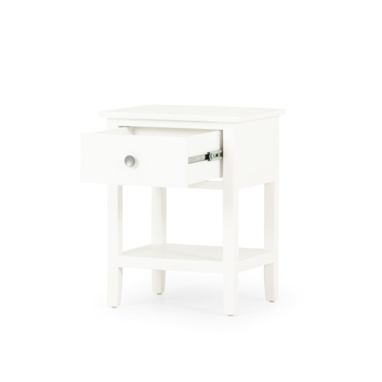 Chelsea 1 Drawer Bedside, White