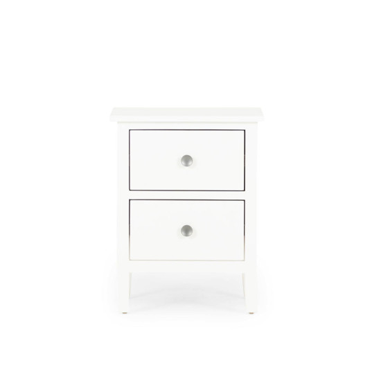 Chelsea 2 Drawer Bedside, White