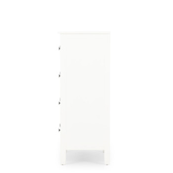 Chelsea 5 Drawer Tallboy, White