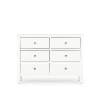 Chelsea 6 Drawer Lowboy, White