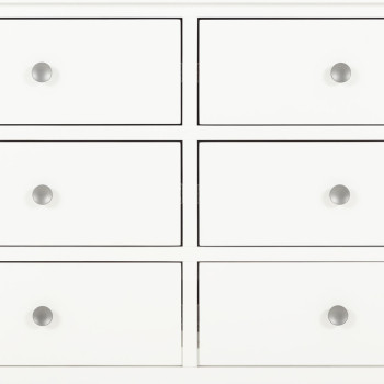 Chelsea 6 Drawer Lowboy, White
