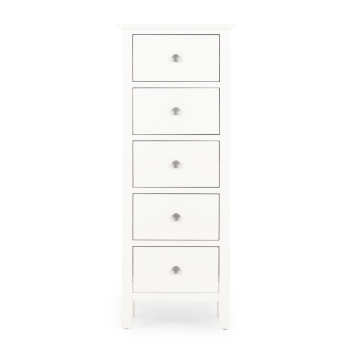 Chelsea 5 Drawer Lingerie, White