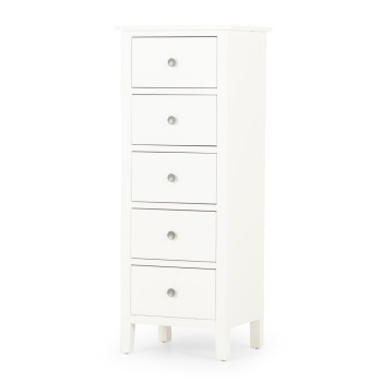 Chelsea 5 Drawer Lingerie, White
