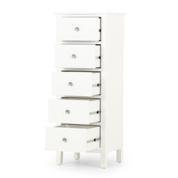 Chelsea 5 Drawer Lingerie, White