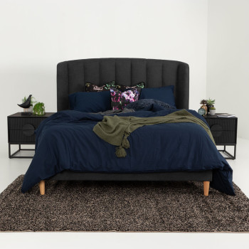 Chloe Queen Bed Frame, Charcoal