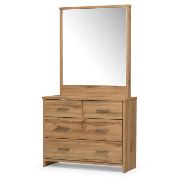Colby Lowboy & Dresser Mirror 4 Drawers