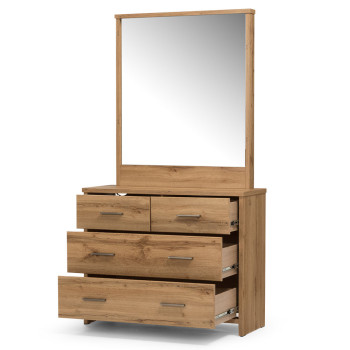 Colby Lowboy & Dresser Mirror 4 Drawers