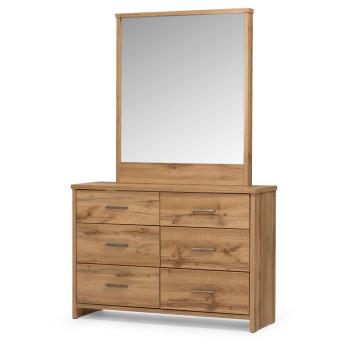 Colby Lowboy & Dresser Mirror 6 Drawers