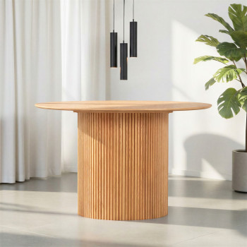 Malmo Round Dining Table - W120, Natural